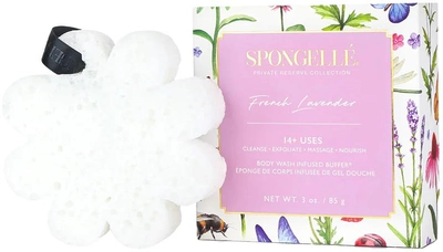 Gąbka nasączona mydłem Spongelle Boxed Flower do mycia ciała French Lavender (850780001298)