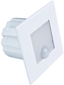Oprawa schodowa LED DPM z czujnikiem ruchu kwadratowa matowa biała (YCB177W-PIR) (5906881210864)