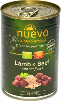 Вологий корм Nuevo Lamb and Beef Senior з бараниною та яловичиною для літніх собак 400 г (4250231595110)