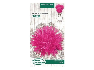 Айстра СЕМЕНА УКРАИНЫ (10 пачок) "Игольчатая ЭЛЬЗА" (рожева) ОД 0,25г