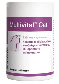 Витаминно-минеральная добавка Dolfos Multivital Cat, 500 мини таблеток