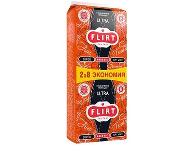 Прокладки гігієнічні FANTASY FLIRT ultra super-soft 5к. 16шт нічні & dry