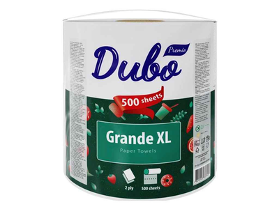 Рушники паперові ДИВО 1рул Premio Grande XL 2-шарові 500 відривів Білі