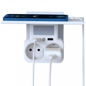 Зарядний пристрій мережевий XO WL09 2AC+2USB 2.4A