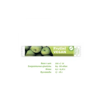 Пастила фруктовая Яблоко "Frutini Vegan" 4 шт 20 г