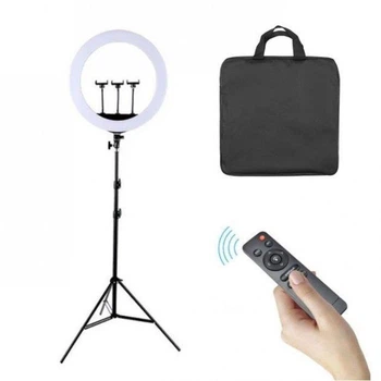 Лампа кільцева LED HQ-18N, 45см (55W) + штатив 1,9 м