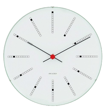 Настінний годинник Arne Jacobsen Bankers White (43620)