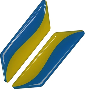 Наклейка Флаг Украины (Силикон) 7,7х1,9см. 68-38