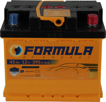 АКБ 45-А/Ч (Formula) Premium (R+) 390А (207х175х175мм.)