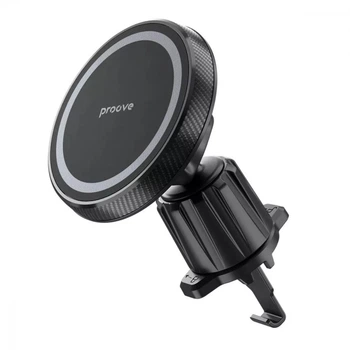 Держатель в машину для телефона магнитный на дефлектор +2 пластины Carbon Magnetic Air Outlet Car Mount Proove (6901114225881)
