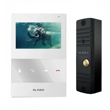 Комплект домофону Slinex SQ-04M білий +&nbsp;ML-16НR чорна