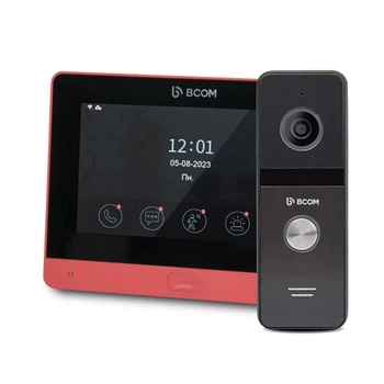 Комплект Wi-Fi видеодомофона BCOM BD-760FHD/T Red + BT-400FHD Black