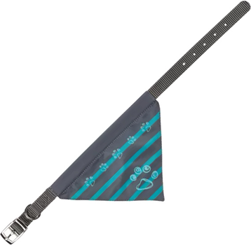 Obroza Trixie nylonowa z bandamką XS: 19–24 cm/10 mm Grafitowa (4047974309209)