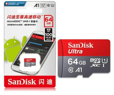 Карта памяти SanDisk 64 GB microSDXC UHS-I U1 A1 Ultra SDSQUNC-064G-ZN3MN