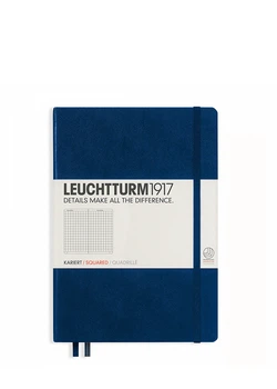 Блокнот Leuchtturm1917 Средний, темно-синий, клетка (342923) 4004117393853