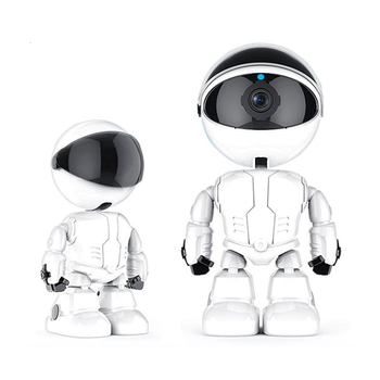 Видеоняня цифровая поворотная с датчиком звука и движения панорама 320° Robot WIFI 2MP FullHD 1080p White