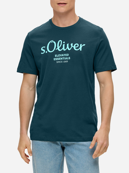 Koszulka męska s.Oliver 10.3.11.12.130.2141458-69D1 M Ciemnoturkusowa (4099975042944)