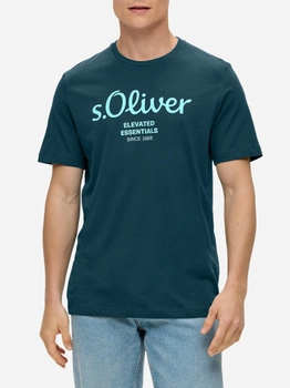 Koszulka męska s.Oliver 10.3.11.12.130.2141458-69D1 3XL Ciemnoturkusowa (4099975042982)