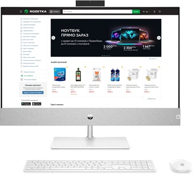 Моноблок HP Pavilion AiO 27-ca2012ua (AE0P7EA) Snowflake White