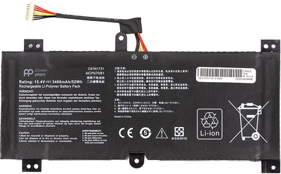 Акумулятор PowerPlant для ноутбуків Asus Rog Strix GL504G (C41N1731) 15.4V 3400mAh (NB431786)
