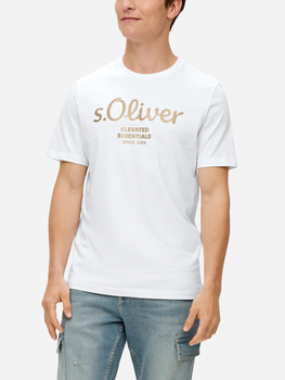 Koszulka męska s.Oliver 10.3.11.12.130.2141458-01D2 S Biała (4099975042517)