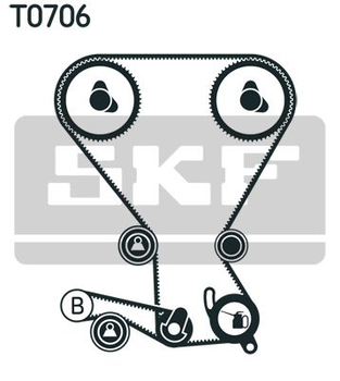 Комплект ременя ГРМ SKF (VKMA95658)