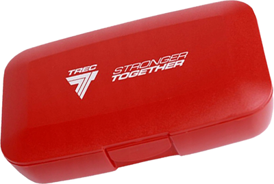 Pudełko na pigułki Trec Nutrition Pillbox Stronger Together Czerwone (5902114036898)