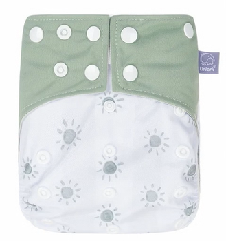 Многоразовый подгузник Elinfant с серой быстровысыхающей подкладкой 3-15 кг (EF596)