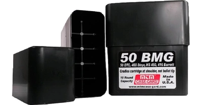 Коробка MTM 50 BMG Slip-Top на 10 патронов кал. 50 BMG. Цвет - черный