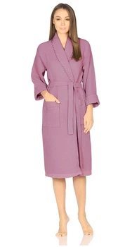 Халат женский вафельный Gursan - Purple L/XL