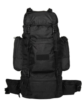 Рюкзак 75Л Чорний Mil-Tec з чохлом від дощу (14030002-75) M-T
