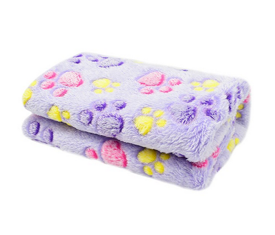 Плед для тварин Soft Flannel Fleece Dog Blanket Paw 75х100 см Фіолетовий