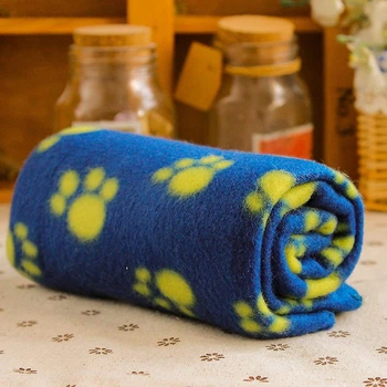 Плед для тварин Paw Print Soft Fleece Pet Blanket 60х70 см Синій
