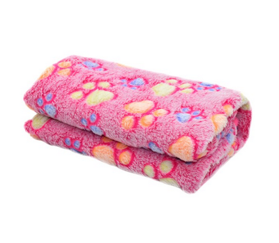 Плед для тварин Soft Flannel Fleece Dog Blanket Paw 75х100 см Рожевий