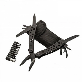 Мультитул с плоскогубцами и отверткой с набором бит M-Tac Type 1 Black 60002002