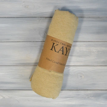 Простынь на резинке Kayra Трикотажная 160 х 200 см.+25 см Бежевий