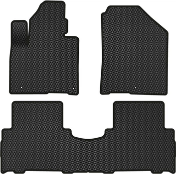 EVA килимки EVAtech в салон авто для Kia Sorento (UM) 5 seats 2014-2020 3 покоління SUV EU 3 шт Black (KI13351ZV3LA5RBB)