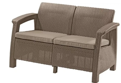 Диван для саду і тераси Keter Corfu II Love Seat 258974 капучино