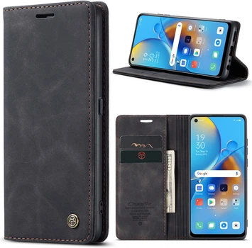 Чехол книжка с магнитом OPPO A74 CaseMe Black (34704-2B)