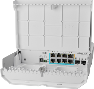 Przełącznik MikroTik netPower Lite 7R (CSS610-1Gi-7R-2S+OUT)