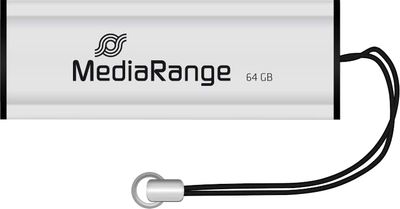 Pamięć flash USB MediaRange 64GB USB 3.0 Black/Silver (4260283113439)