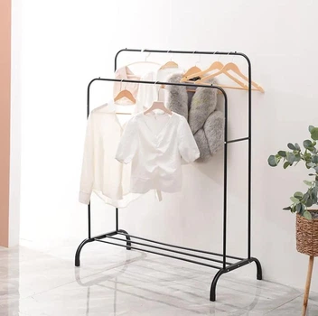 Двойная вешалка для одежды Double Pole Hanger TW-608 Черная