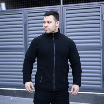 Толстовка флісова Pobedov Voin чорний XL