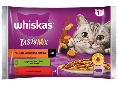   Вологий корм для котів Whiskas Tasty Mix Колекція сільських смаків у соусі 4 x 85 г (4770608262693)