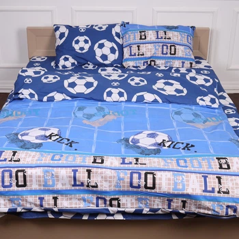 Комплект постільної білизни Бязь Football Blue 110х140 см Синій