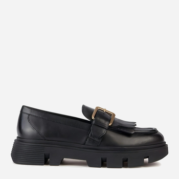 Loafersy damskie skórzane GEOX GEOD36UAC00085C9999 36 Czarne (8056206343665)