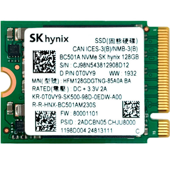 SSD накопичувач SK hynix 128GB M.2 SATA (HFM128GDHTNG-8310A)