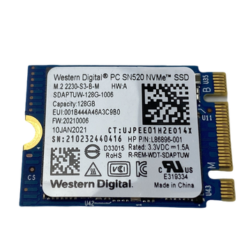 SSD накопитель Western Digital 128GB 2230 M.2 PCIe NVMe (L86896-001)