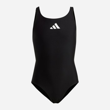 Dziecięcy strój kąpielowy jednoczęściowy na basen dla dziewczynki Adidas 3 Bars Sol St Y HR7477 116 cm Czarny (4066745120867)
