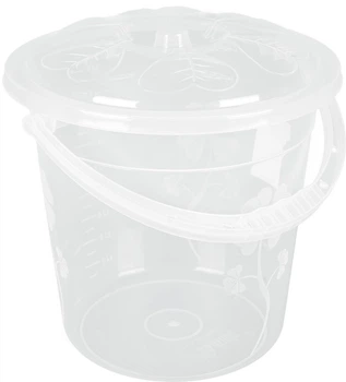 Відро з кришкою Asude Plastik 10 л Прозоре (ASD103)